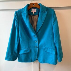 Vintage Hartley Westwood NJ Basler Blazer Blue Wool Angora Lined Pockets Large